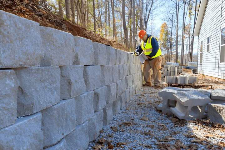 Création d'enrochements de soutènement esthétiques et durables