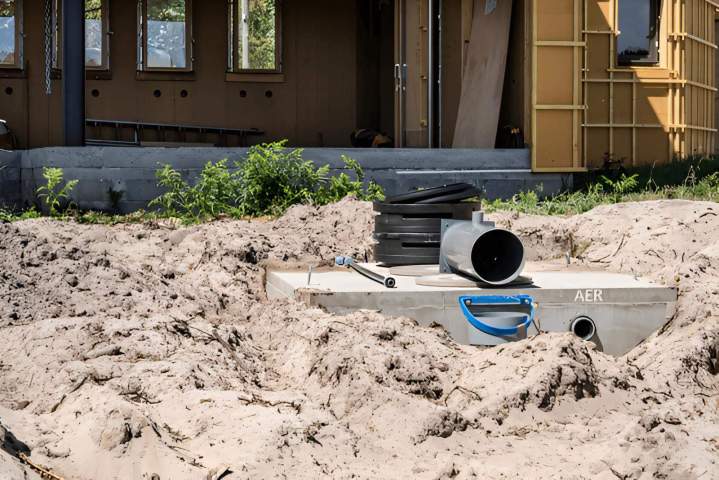 Travaux d'assainissement non collectif, microstation et filière compacte