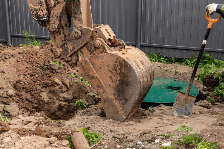 Terrassement pour pose système d'assainissement autonome Mende