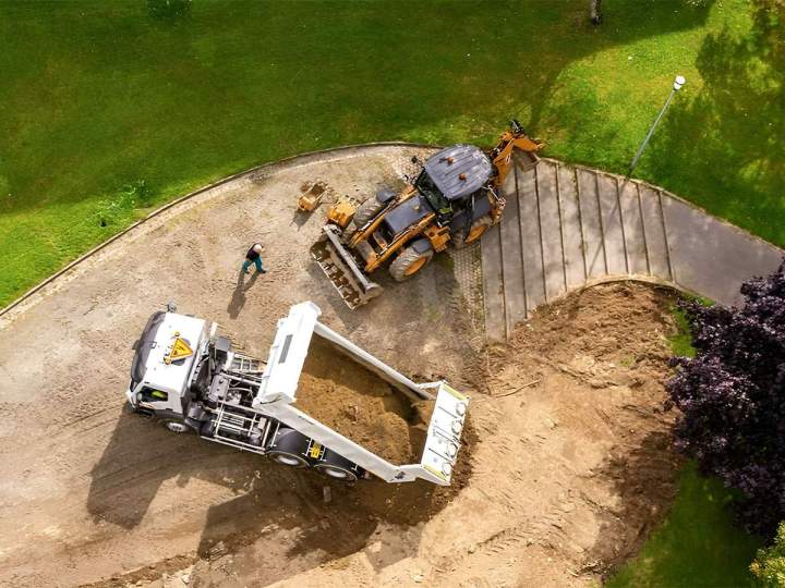 Travaux de terrassement à Mende